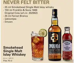 Sligro Smokehead Single Malt Islay Whiskey aanbieding