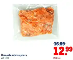 Makro Gerookte zalmsnippers Zak 1 kilo aanbieding