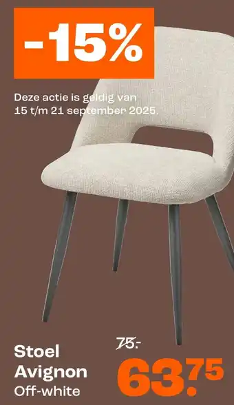 Kwantum Stoel Avignon aanbieding
