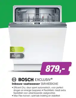 EP Inbouw vaatwasser SMV4EBX34E aanbieding