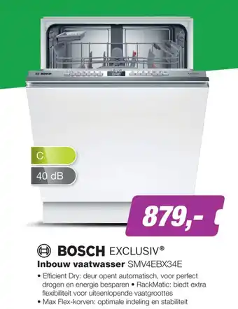 EP Inbouw vaatwasser SMV4EBX34E aanbieding