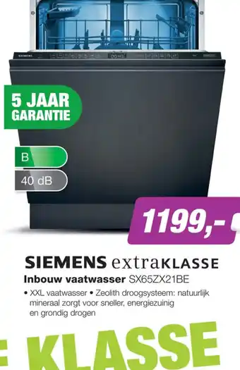 EP Inbouw vaatwasser SX65ZX21BE aanbieding