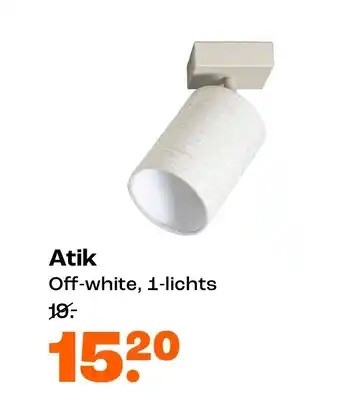 Kwantum Atik Off-white, 1-lichts aanbieding