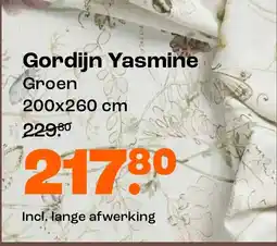 Kwantum Gordijn Yasmine Groen aanbieding