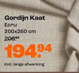 Kwantum Gordijn Kaat Ecru aanbieding