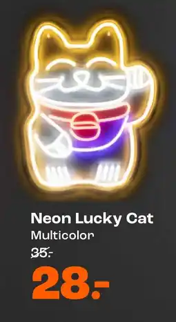 Kwantum Neon Lucky Cat Multicolor aanbieding