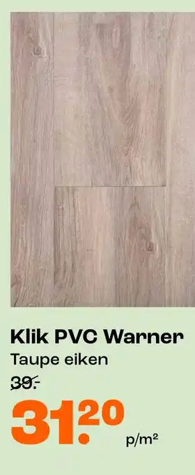 Kwantum Klik PVC Warner Taupe eiken aanbieding
