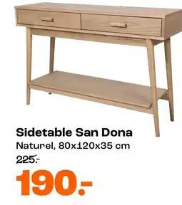Kwantum Sidetable San Dona Naturel aanbieding