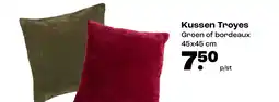 Kwantum Kussen Troyes Groen of bordeaux aanbieding