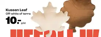 Kwantum Kussen Leaf Off-white of terra aanbieding