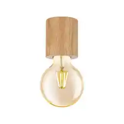 Praxis EGLO plafondlamp Turialdo hout E27 28W aanbieding