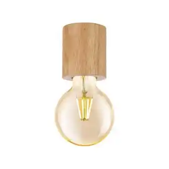 Praxis EGLO plafondlamp Turialdo hout E27 28W aanbieding