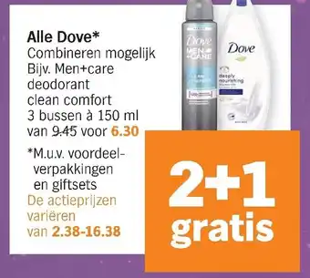 Albert Heijn Alle Dove 150ml aanbieding