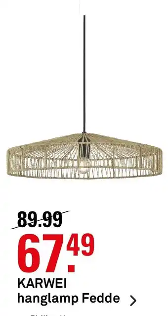 Karwei Hanglamp Fedde aanbieding