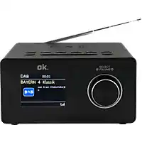 MediaMarkt OK. OCR 530-B DAB+ Wekkerradio Zwart aanbieding