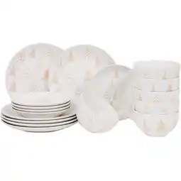 Action Kerstserviesset met kerstboom - crème-wit aanbieding