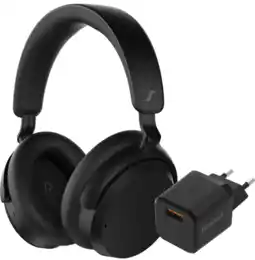 Coolblue Sennheiser Accentum Wireless Zwart + BlueBuilt Quick Charge Oplader met Usb A Poort 18W aanbieding