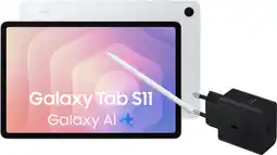 Coolblue Samsung Galaxy Tab S11 11 inch 128GB Wifi Zilver + Oplaadpakket aanbieding