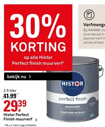 Karwei Histor Perfect Finish muurverf aanbieding