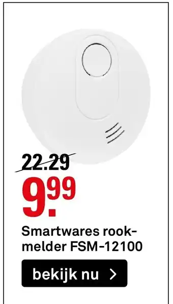 Karwei Smartwares rookmelder FSM-12100 aanbieding