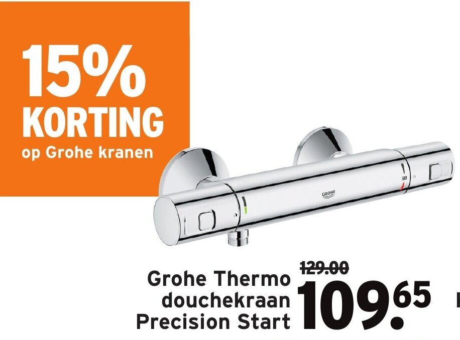 Grohe Thermo douchekraan Precision Start aanbieding bij GAMMA
