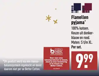 ALDI Flanellen pyjama Pyjal la aanbieding