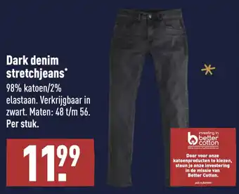 ALDI Dark denim stretchjeans aanbieding