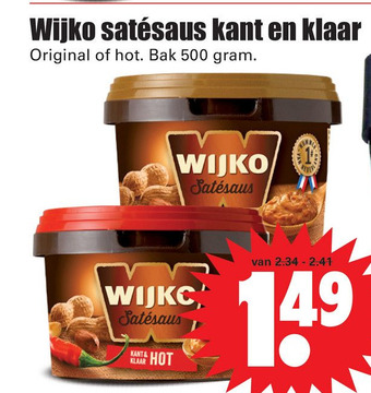 Dirk Wijko satésaus kant en klaar aanbieding