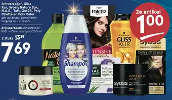 Etos Schwarzkopf, Glis Kur, Syoss, Nature Box, N.A.E., Taft, Got2B, Poly Palette en Poly Color aanbieding