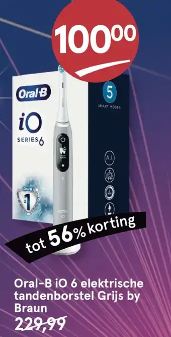 Etos Oral-B iO 6 elektrische tandenborstel Grijs by Braun aanbieding