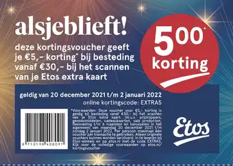 Etos bij besteding vanaf €30,- aanbieding