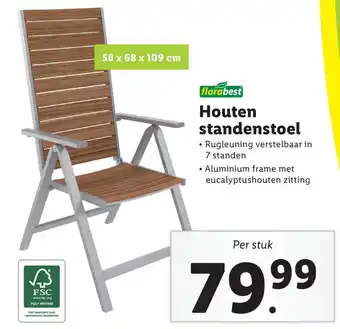 Lidl Florabest Houten standenstoel aanbieding