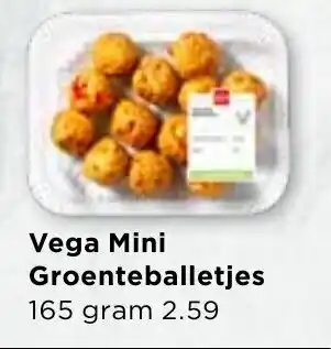 Vomar Voordeelmarkt Vega Mini Groenteballetjes 165g aanbieding