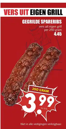 De Boerenschuur Gegrilde spareribs aanbieding