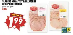 De Boerenschuur Slagers kwaliteit grillworst of kip grillworst aanbieding