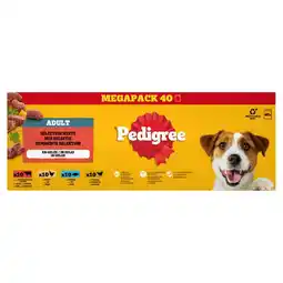 Welkoop Pedigree Adult Mix selectie in gelei - Hondenvoer - Multipack 40 x 100 gram - Kip - Vis - 4kg aanbieding