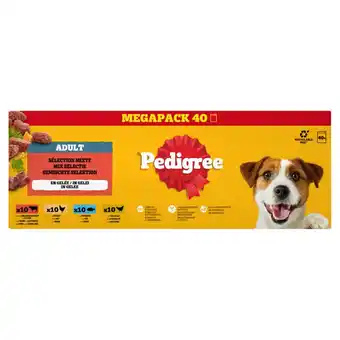 Welkoop Pedigree Adult Mix selectie in gelei - Hondenvoer - Multipack 40 x 100 gram - Kip - Vis - 4kg aanbieding