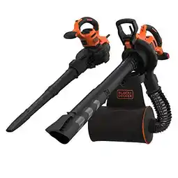 Praxis Black+Decker elektrische bladzuiger/bladblazer BEBLV300-QS 3000W - 72L rugopvangzak aanbieding