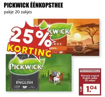 De Boerenschuur Pickwick éénkopsthee aanbieding