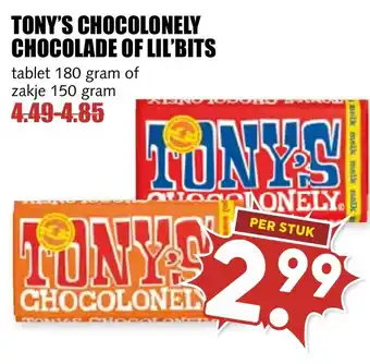De Boerenschuur Tony's chocolonely chocolade of lil'bits aanbieding