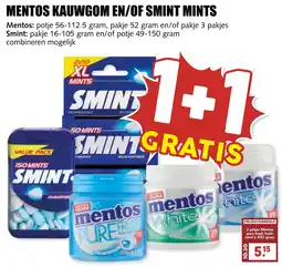 De Boerenschuur Mentos kauwgom en of smint mints aanbieding