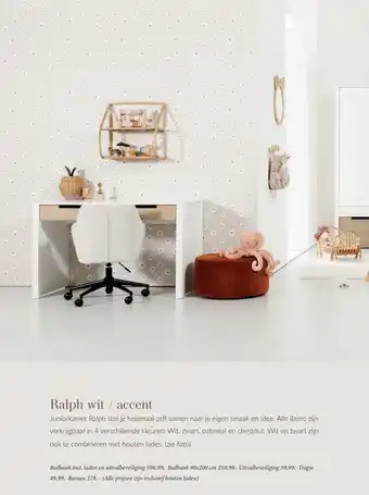 Babypark Ralph wit accent aanbieding