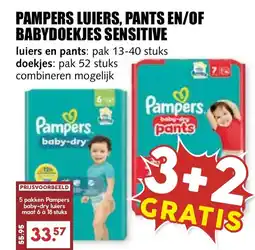 De Boerenschuur Pampers luiers, pants en of babydoekjes sensitive aanbieding
