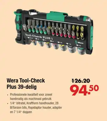 Enorm Wera Tool-Check Plus 39-delig aanbieding