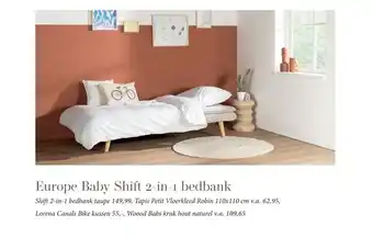 Babypark Europe Baby Shift 2 in 1 bedbank aanbieding