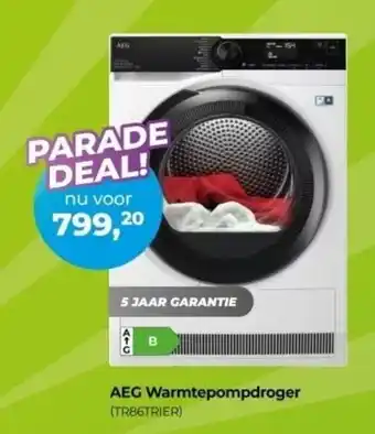 EP Beerepoot AEG Warmtepompdroger TR86TRIER aanbieding