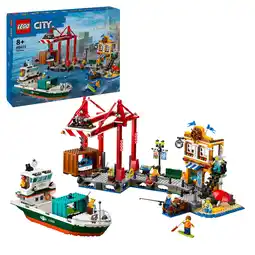 Bol.com LEGO City Haven met vrachtschip speelgoed 60422 aanbieding