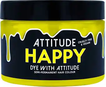 Bol.com Attitude Hair Dye - Happy Neon UV Semi permanente haarverf - Geel aanbieding