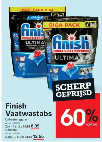 Sligro Finish Vaatwastabs aanbieding