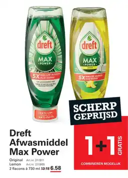 Sligro Dreft Afwasmiddel Max Power aanbieding